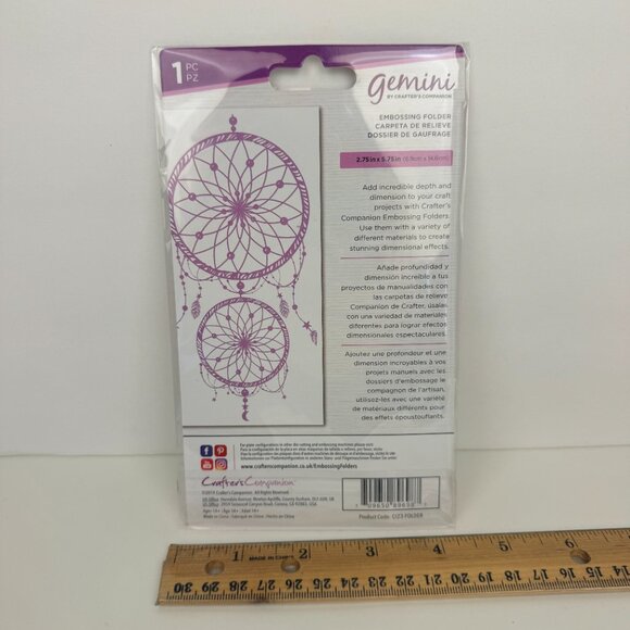 Dreamcatcher Gemini Crafters Companion Embossing Folder Emboss Craft Scrapbook - Picture 6 of 12